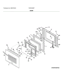 Door parts for Frigidaire Wall Oven FGEW3065PWG from AppliancePartsPros.com