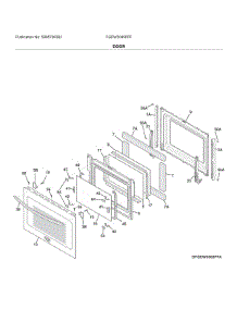 Door parts for Frigidaire Wall Oven FGEW3045PFF from AppliancePartsPros.com