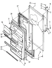 Refrigerator Door parts for Kenmore Refrigerator 106.9600585 (1069600585, 106 9600585) from AppliancePartsPros.com