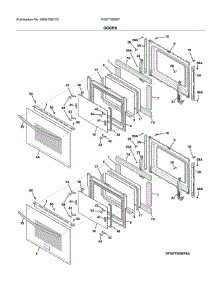 Door parts for Frigidaire Wall Oven FGET3065PWG from AppliancePartsPros.com
