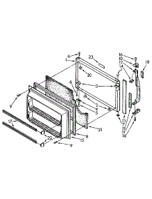 Freezer Door parts for Kenmore Refrigerator 106.9710681 (1069710681, 106 9710681) from AppliancePartsPros.com