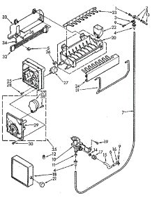 Icemaker parts for Kenmore Refrigerator 106.9710681 (1069710681, 106 9710681) from AppliancePartsPros.com