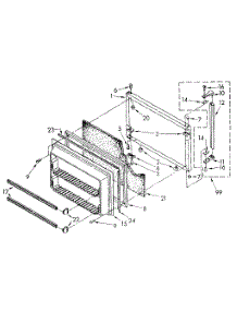 Freezer Door parts for Kenmore Refrigerator 106.9710513 (1069710513, 106 9710513) from AppliancePartsPros.com