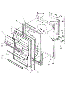 Refrigerator Door parts for Kenmore Refrigerator 106.9710513 (1069710513, 106 9710513) from AppliancePartsPros.com