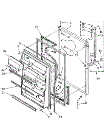 Refrigerator Door parts for Kenmore Refrigerator 106.9610513 (1069610513, 106 9610513) from AppliancePartsPros.com
