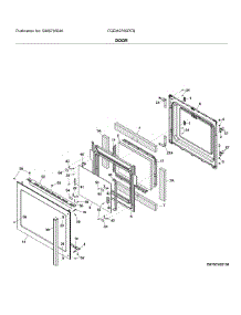 Door parts for Frigidaire Wall Oven FGEW276SPFB from AppliancePartsPros.com