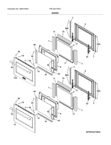 Doors parts for Frigidaire Wall Oven FPET3077RFD from AppliancePartsPros.com