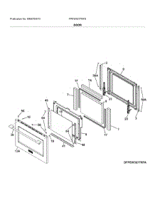 Door parts for Frigidaire Wall Oven FPEW3077RFD from AppliancePartsPros.com