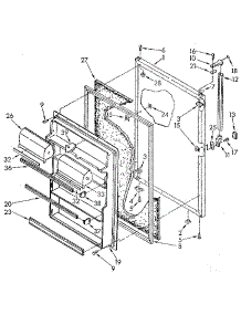 Refrigerator Door parts for Kenmore Refrigerator 106.9610587 (1069610587, 106 9610587) from AppliancePartsPros.com