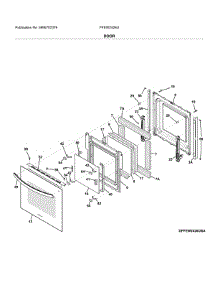 Door parts for Frigidaire Wall Oven FFEW2426UBA from AppliancePartsPros.com