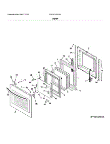 Door parts for Frigidaire Wall Oven FFEW2426USA from AppliancePartsPros.com