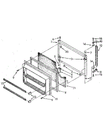 Freezer Door parts for Kenmore Refrigerator 106.9610517 (1069610517, 106 9610517) from AppliancePartsPros.com