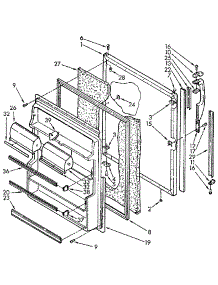 Refrigerator Door parts for Kenmore Refrigerator 106.9610611 (1069610611, 106 9610611) from AppliancePartsPros.com