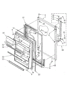 Refrigerator Door parts for Kenmore Refrigerator 106.9610512 (1069610512, 106 9610512) from AppliancePartsPros.com