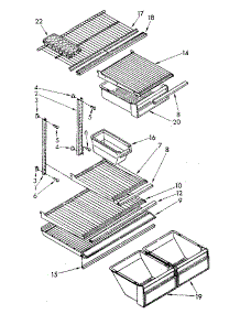 Shelf parts for Kenmore Refrigerator 106.9610512 (1069610512, 106 9610512) from AppliancePartsPros.com