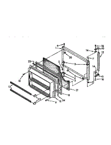 Freezer Door parts for Kenmore Refrigerator 106.9710585 (1069710585, 106 9710585) from AppliancePartsPros.com