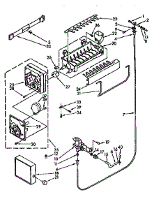 Icemaker parts for Kenmore Refrigerator 106.9710585 (1069710585, 106 9710585) from AppliancePartsPros.com