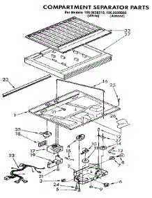 Compartment Separator parts for Kenmore Refrigerator 106.9638210 (1069638210, 106 9638210) from AppliancePartsPros.com