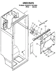 Liner parts for Kenmore Refrigerator 106.9638210 (1069638210, 106 9638210) from AppliancePartsPros.com