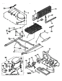 Unit parts for Kenmore Refrigerator 106.9710683 (1069710683, 106 9710683) from AppliancePartsPros.com