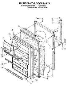 Refrigerator Door parts for Kenmore Refrigerator 106.9730220 (1069730220, 106 9730220) from AppliancePartsPros.com