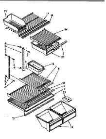 Shelf parts for Kenmore Refrigerator 106.9710584 (1069710584, 106 9710584) from AppliancePartsPros.com