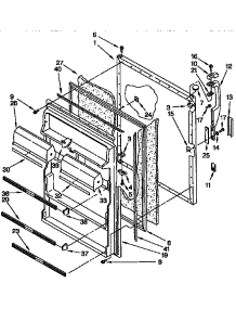 Refrigerator Door Parts parts for Kenmore Refrigerator 106.9638311 (1069638311, 106 9638311) from AppliancePartsPros.com