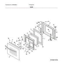 Door parts for Frigidaire Wall Oven FFEW2726TBB from AppliancePartsPros.com