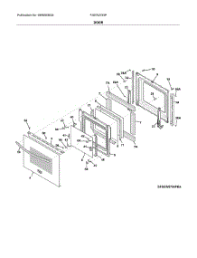 Door parts for Frigidaire Wall Oven FGEW2765PBF from AppliancePartsPros.com