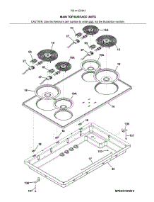 Main Top / Surface Units parts for Kenmore Cooktop 790.41323810 (79041323810, 790 41323810) from AppliancePartsPros.com