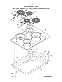 Main Top / Surface Units parts for Kenmore Cooktop 790.41303810 (79041303810, 790 41303810) from AppliancePartsPros.com
