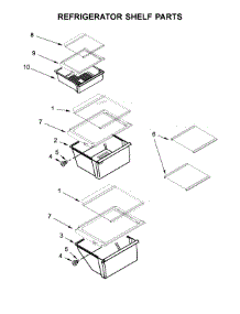 Refrigerator Shelf Parts parts for Kenmore Refrigerator 106.41139710 (10641139710, 106 41139710) from AppliancePartsPros.com