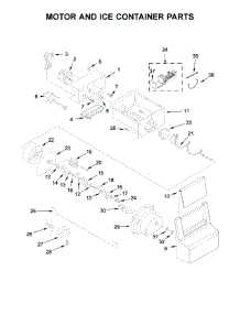 Motor And Ice Container Parts parts for Kenmore Refrigerator 106.51113710 (10651113710, 106 51113710) from AppliancePartsPros.com