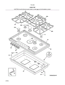 Maintop parts for Kenmore Cooktop 790.32692411 (79032692411, 790 32692411) from AppliancePartsPros.com
