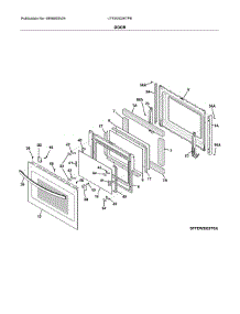 Door parts for Frigidaire Wall Oven LFEW3026TFB from AppliancePartsPros.com