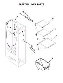 Freezer Liner Parts parts for Kenmore Refrigerator 106.51112710 (10651112710, 106 51112710) from AppliancePartsPros.com