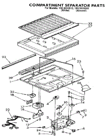 Compartment Separator parts for Kenmore Refrigerator 106.9610612 (1069610612, 106 9610612) from AppliancePartsPros.com