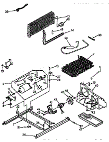 Unit parts for Kenmore Refrigerator 106.9610612 (1069610612, 106 9610612) from AppliancePartsPros.com