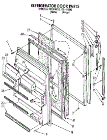 Refrigerator Door parts for Kenmore Refrigerator 106.9610612 (1069610612, 106 9610612) from AppliancePartsPros.com