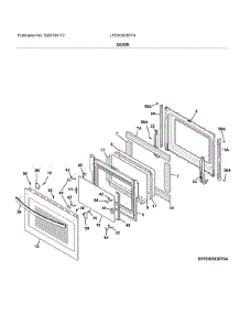 Door parts for Frigidaire Wall Oven LFEW3026TFA from AppliancePartsPros.com