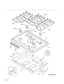 Main Top parts for Kenmore Cooktop 790.32689410 (79032689410, 790 32689410) from AppliancePartsPros.com