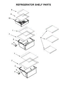 Refrigerator Shelf Parts parts for Kenmore Refrigerator 106.41179710 (10641179710, 106 41179710) from AppliancePartsPros.com