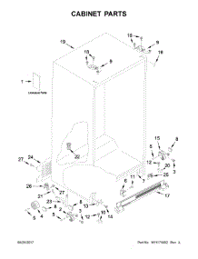 Cabinet Parts parts for Kenmore Refrigerator 106.41172710 (10641172710, 106 41172710) from AppliancePartsPros.com