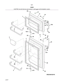 Door parts for Kenmore Refrigerator 253.60312415 (25360312415, 253 60312415) from AppliancePartsPros.com