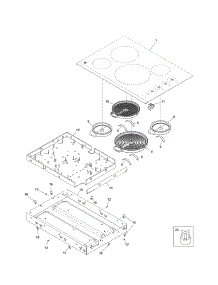 Main Top / Surface Units parts for Kenmore Cooktop 790.45209410 (79045209410, 790 45209410) from AppliancePartsPros.com