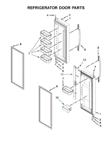 Refrigerator Door Parts parts for Kenmore Refrigerator 106.79472411 (10679472411, 106 79472411) from AppliancePartsPros.com