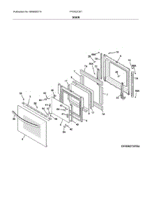 Door parts for Frigidaire Wall Oven FFEW2726TBA from AppliancePartsPros.com