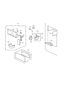 Dispenser Parts parts for Kenmore Refrigerator 795.72493611 (79572493611, 795 72493611) from AppliancePartsPros.com