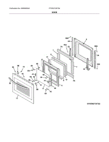 Door parts for Frigidaire Wall Oven FFEW2726TSA from AppliancePartsPros.com