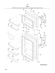 Door parts for Kenmore Refrigerator 253.70643612 (25370643612, 253 70643612) from AppliancePartsPros.com